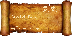 Petelei Kira névjegykártya